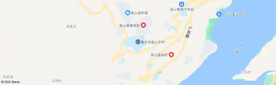 重庆巫山中学_公交站地图_重庆公交_妙搜公交查询2025