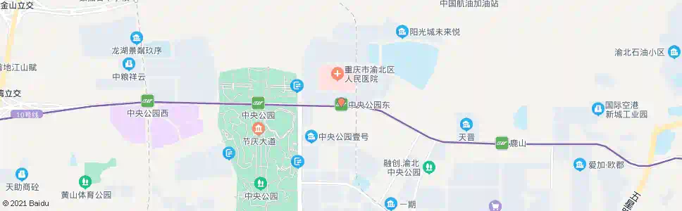 重庆中央公园东_公交站地图_重庆公交_妙搜公交查询2025