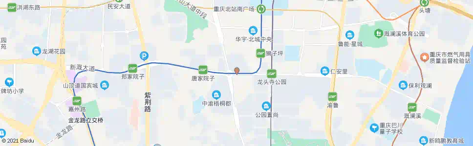 重庆唐家院子东_公交站地图_重庆公交_妙搜公交查询2025