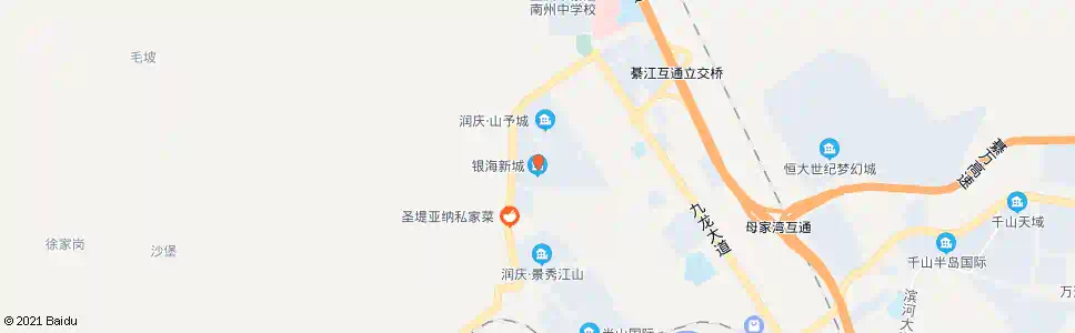 重庆银海新城_公交站地图_重庆公交_妙搜公交查询2025
