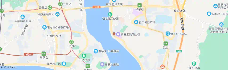 重庆南滨路长嘉汇_公交站地图_重庆公交_妙搜公交查询2025
