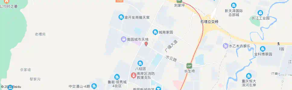 重庆城南家园水云路_公交站地图_重庆公交_妙搜公交查询2025