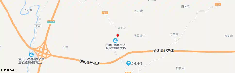 重庆屠宰场_公交站地图_重庆公交_妙搜公交查询2025