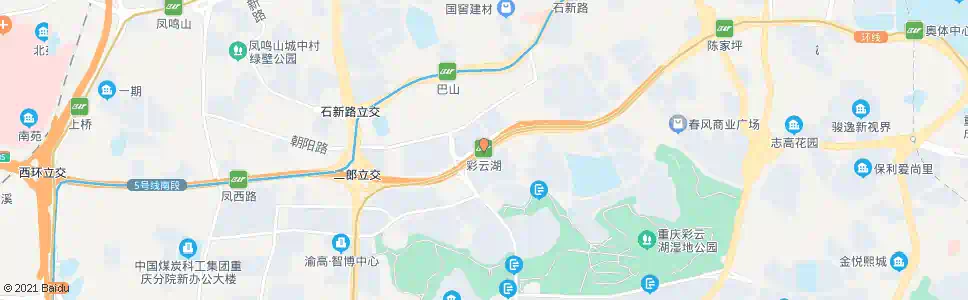重庆彩云湖_公交站地图_重庆公交_妙搜公交查询2025