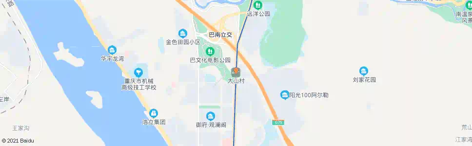 重庆大山村站_公交站地图_重庆公交_妙搜公交查询2025