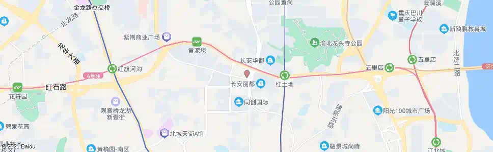 重庆红土地立交南_公交站地图_重庆公交_妙搜公交查询2025