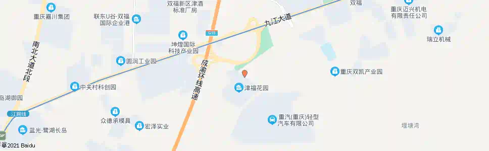 重庆津福花园_公交站地图_重庆公交_妙搜公交查询2025