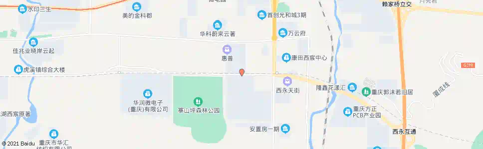 重庆西永惠普园_公交站地图_重庆公交_妙搜公交查询2025