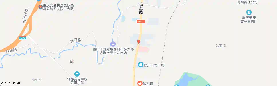 重庆白市驿五医院_公交站地图_重庆公交_妙搜公交查询2025