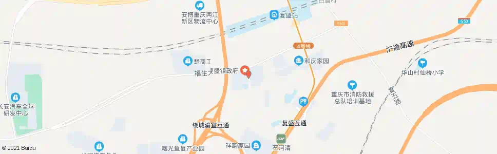 重庆复盛公租房_公交站地图_重庆公交_妙搜公交查询2025