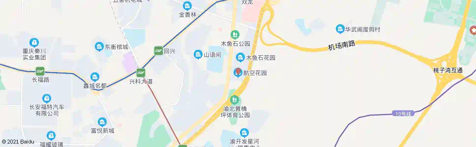 重庆航空花园_公交站地图_重庆公交_妙搜公交查询2025