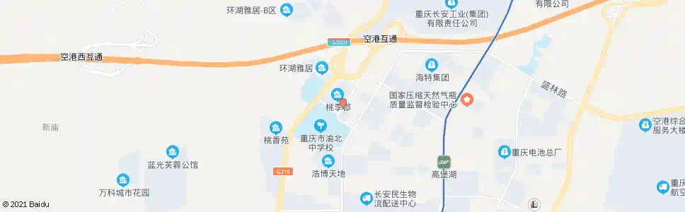 重庆碧湖路渝北中学_公交站地图_重庆公交_妙搜公交查询2025