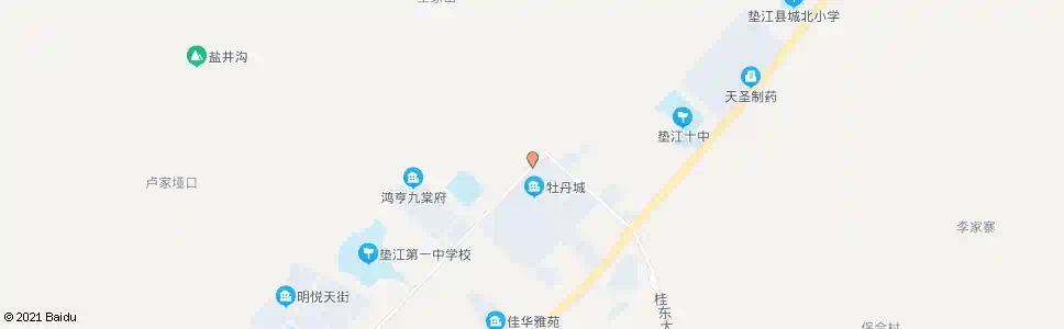 重庆牡丹城_公交站地图_重庆公交_妙搜公交查询2025