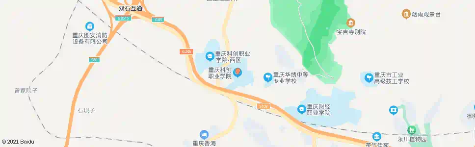 重庆科创职业学院教学区_公交站地图_重庆公交_妙搜公交查询2025