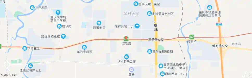 重庆微电园拓展区_公交站地图_重庆公交_妙搜公交查询2025