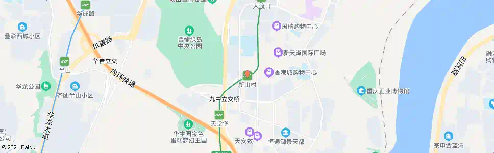 重庆新山村(钢花路)_公交站地图_重庆公交_妙搜公交查询2025