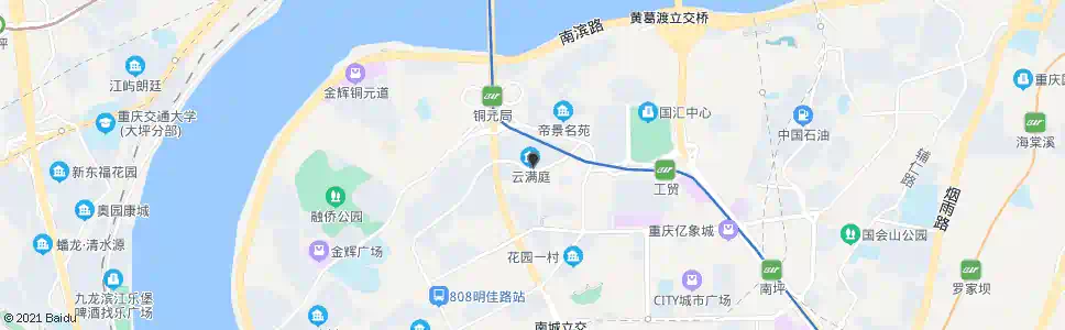 重庆云满庭_公交站地图_重庆公交_妙搜公交查询2025