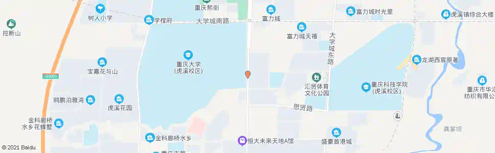 重庆大学城一中_公交站地图_重庆公交_妙搜公交查询2025