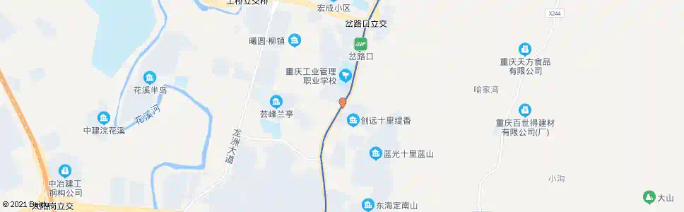 重庆日月山庄_公交站地图_重庆公交_妙搜公交查询2025