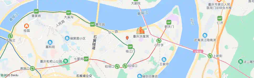重庆第二中院_公交站地图_重庆公交_妙搜公交查询2025