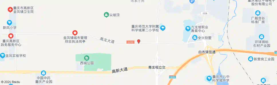 重庆高龙大道2站_公交站地图_重庆公交_妙搜公交查询2025