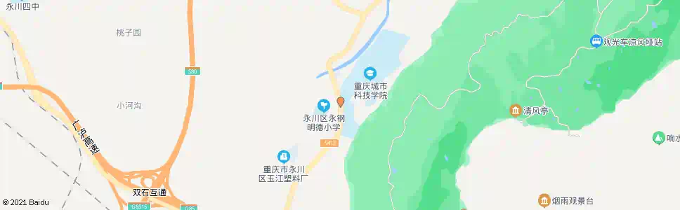 重庆大学城科技学院_公交站地图_重庆公交_妙搜公交查询2025