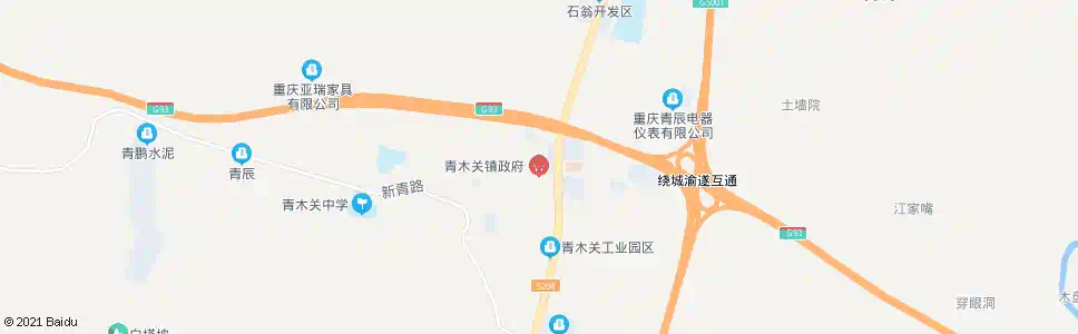 重庆青木关开发区(镇政府)_公交站地图_重庆公交_妙搜公交查询2025