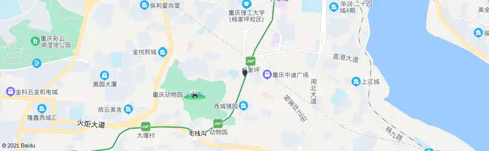 重庆杨家坪西郊_公交站地图_重庆公交_妙搜公交查询2025