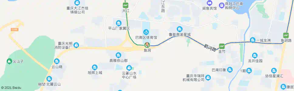 重庆鱼洞轨道站(渝南大道)_公交站地图_重庆公交_妙搜公交查询2025