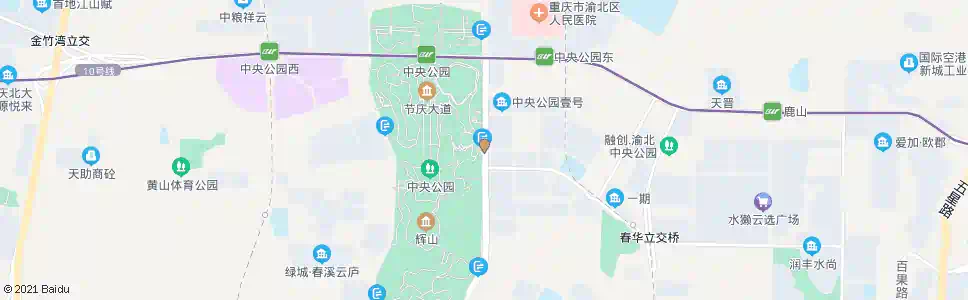 重庆中央公园东路_公交站地图_重庆公交_妙搜公交查询2025