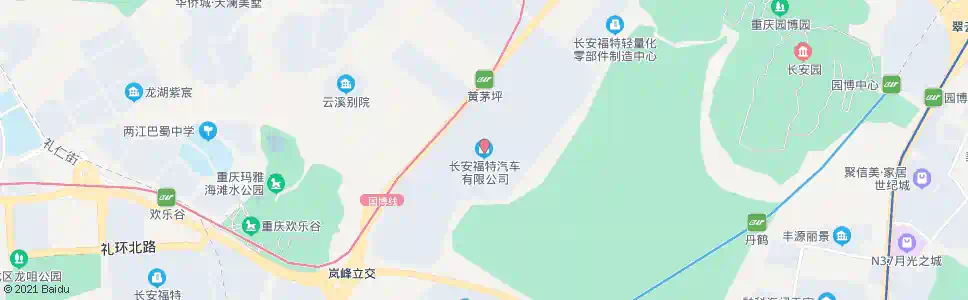 重庆长安福特东门_公交站地图_重庆公交_妙搜公交查询2025