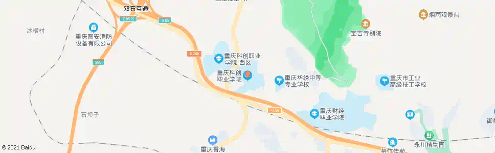 重庆科创职业学院_公交站地图_重庆公交_妙搜公交查询2025