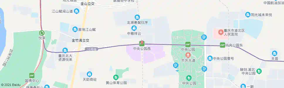 重庆中央公园西_公交站地图_重庆公交_妙搜公交查询2025