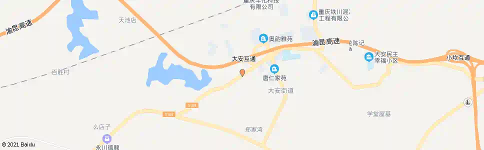重庆大安安置房_公交站地图_重庆公交_妙搜公交查询2025