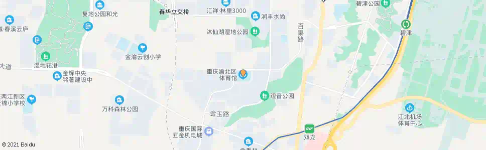 重庆渝北体育馆_公交站地图_重庆公交_妙搜公交查询2025