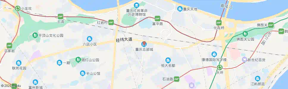 重庆虎头岩重庆总部城_公交站地图_重庆公交_妙搜公交查询2025