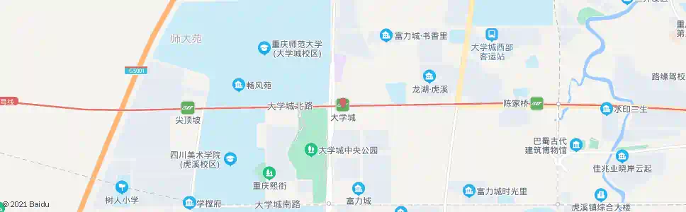 重庆轨道大学城站_公交站地图_重庆公交_妙搜公交查询2025