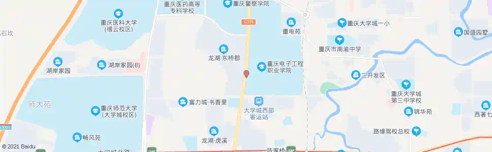 重庆大学城电子校西门(招呼站)_公交站地图_重庆公交_妙搜公交查询2025