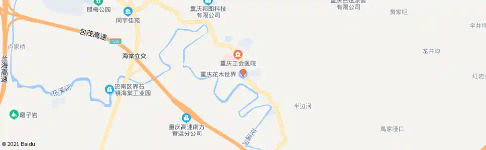 重庆花木世界_公交站地图_重庆公交_妙搜公交查询2025