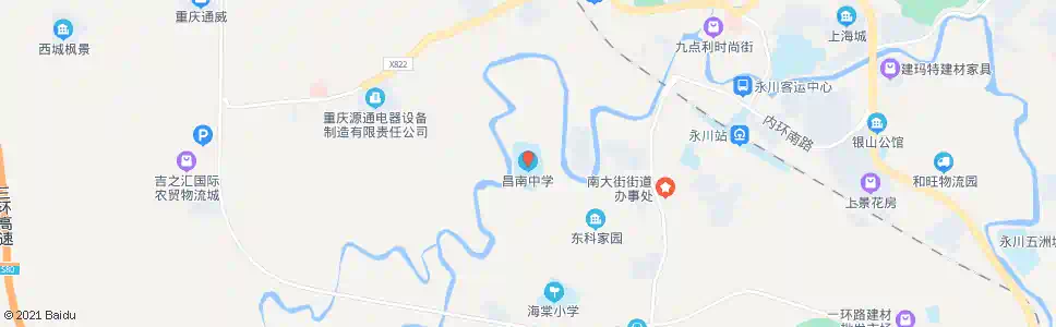 重庆昌南中学_公交站地图_重庆公交_妙搜公交查询2025