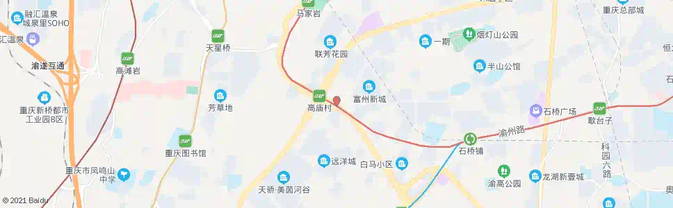 重庆高庙村富州新城_公交站地图_重庆公交_妙搜公交查询2025