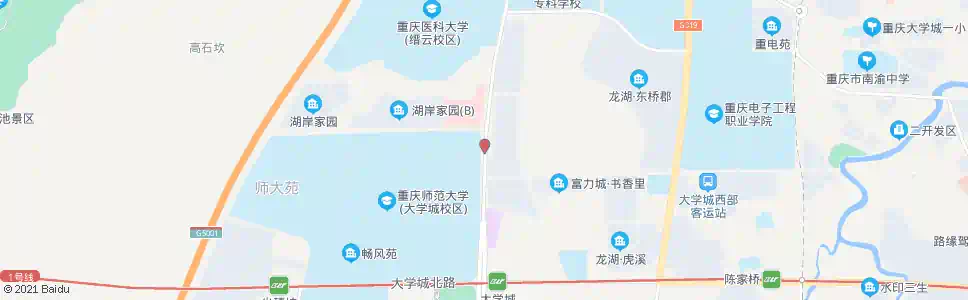 重庆大学城重师_公交站地图_重庆公交_妙搜公交查询2025