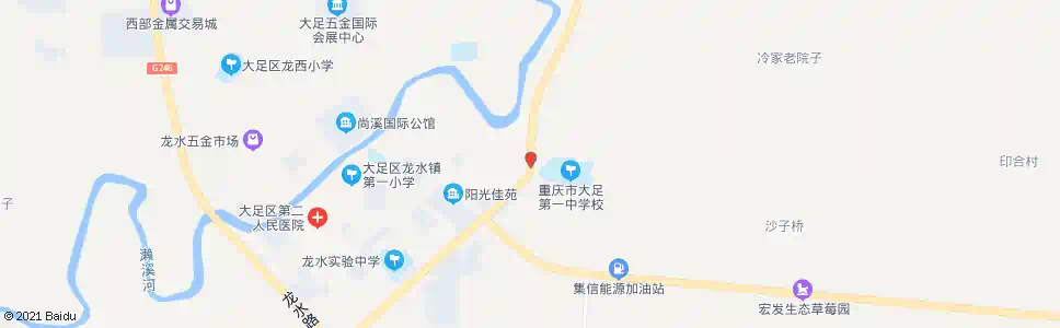 重庆大足一中_公交站地图_重庆公交_妙搜公交查询2025