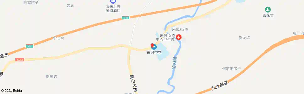 重庆来凤中学_公交站地图_重庆公交_妙搜公交查询2025
