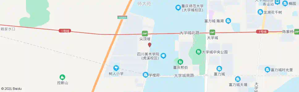 重庆大学城西路_公交站地图_重庆公交_妙搜公交查询2025
