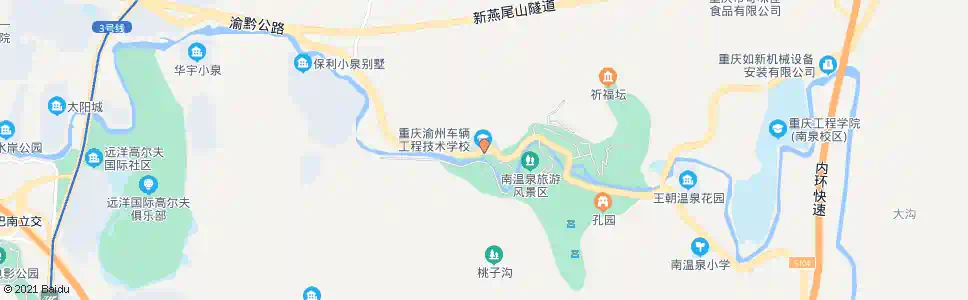 重庆阳光温泉_公交站地图_重庆公交_妙搜公交查询2025