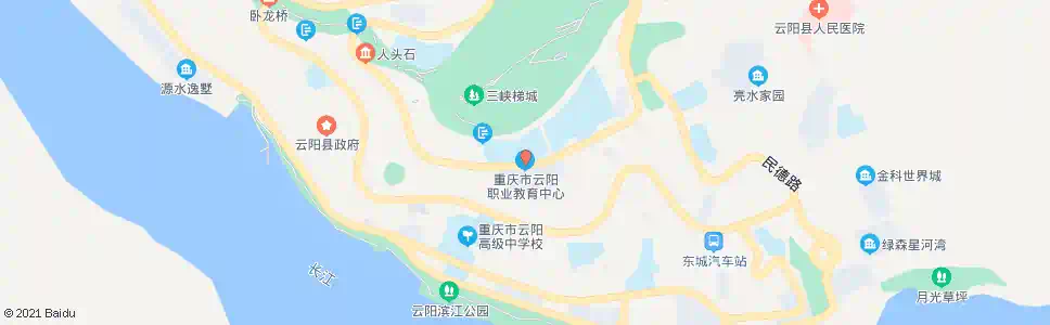 重庆云阳职教中心_公交站地图_重庆公交_妙搜公交查询2025