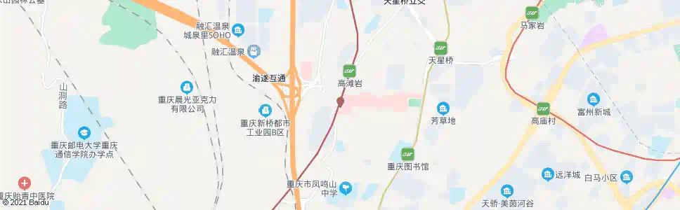 重庆高滩岩(西南医院)_公交站地图_重庆公交_妙搜公交查询2025