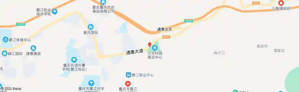 重庆兰花园_公交站地图_重庆公交_妙搜公交查询2025