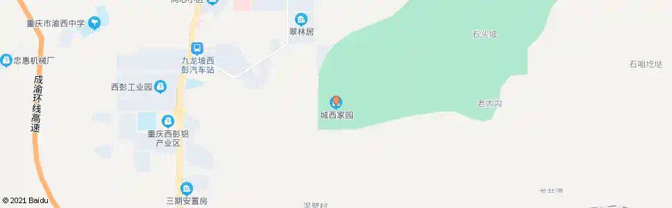 重庆城西家园1站_公交站地图_重庆公交_妙搜公交查询2025
